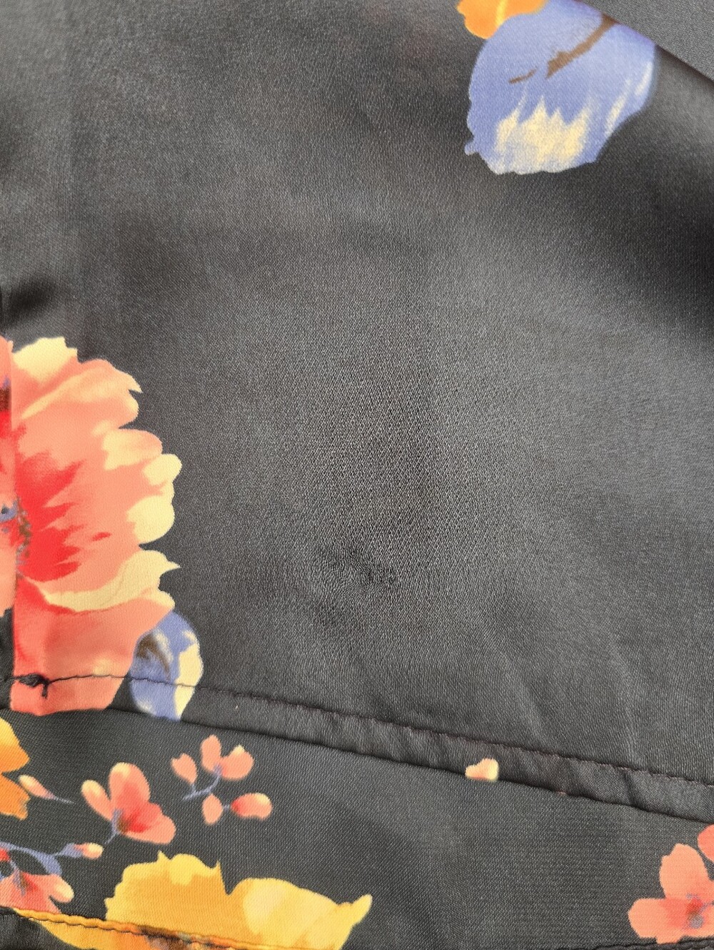 Lulus Mini Slip Floral Dress Navy Blue M - Picture 4 of 6